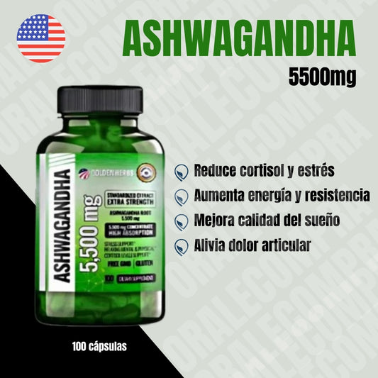 ASHWAGANDHA - Reduce cortisol & estrés +ENVÍO GRATIS