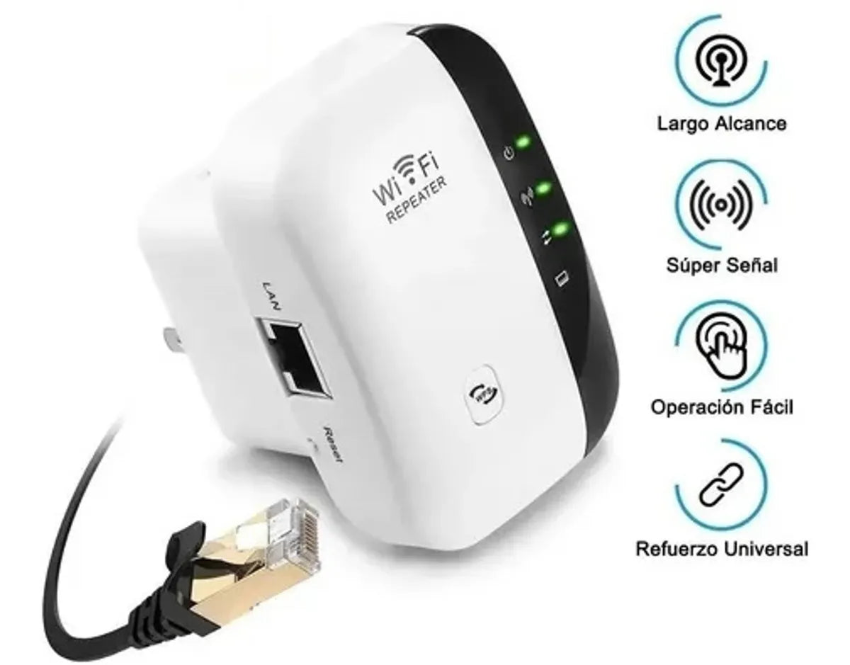 Repetidor WiFi Amplificador De Señal 300mbps Router 3 En 1
