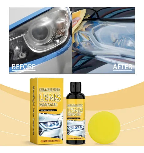 Kit Restaurador De Faros De Coche Eliminador De Opacidad Y Amarillento Sin Pulir