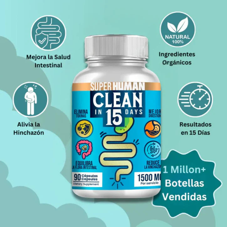 Detox Estomacal En 15 Días Super Human + Envío Gratis