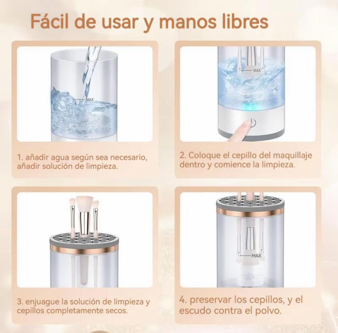 Limpiador y Secador de Brochas Eléctrico Profesional USB + Envío Gratis