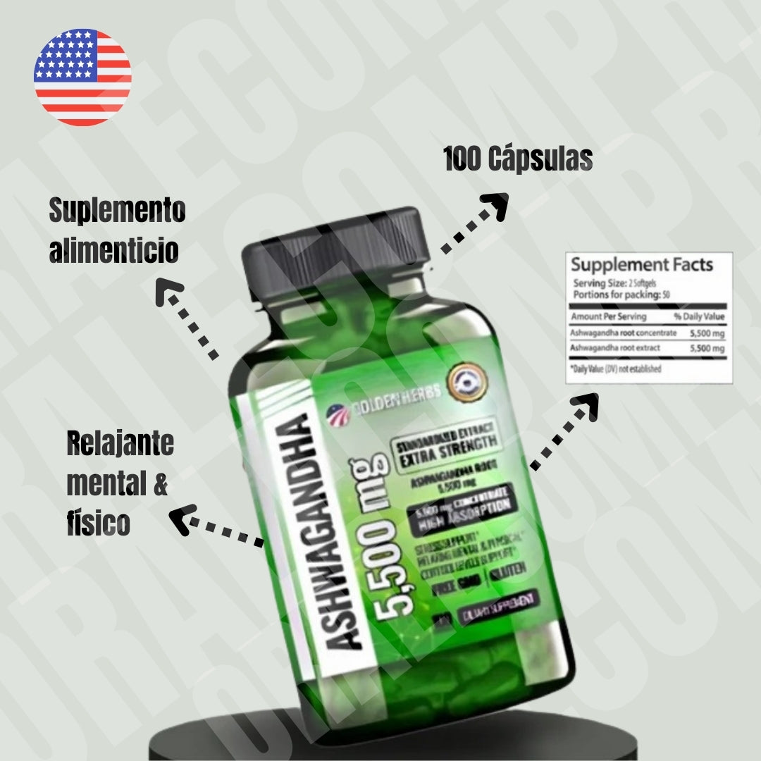 ASHWAGANDHA - Reduce cortisol & estrés +ENVÍO GRATIS